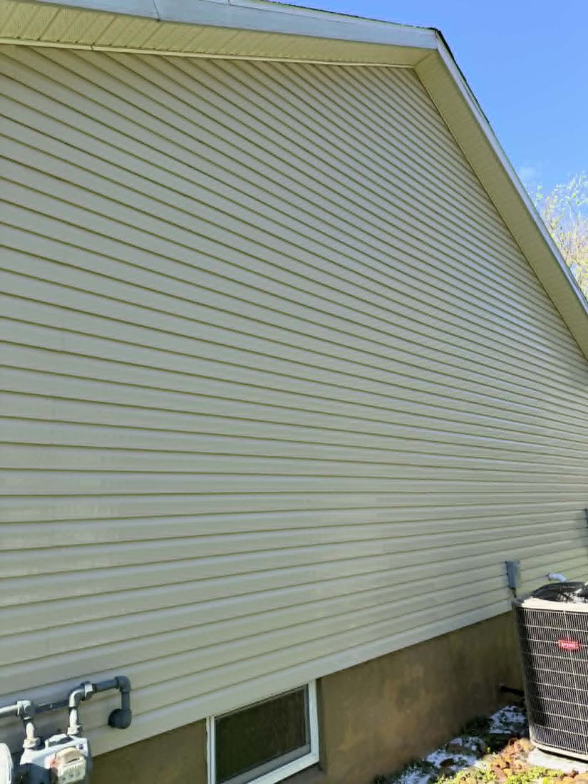 Clean siding after